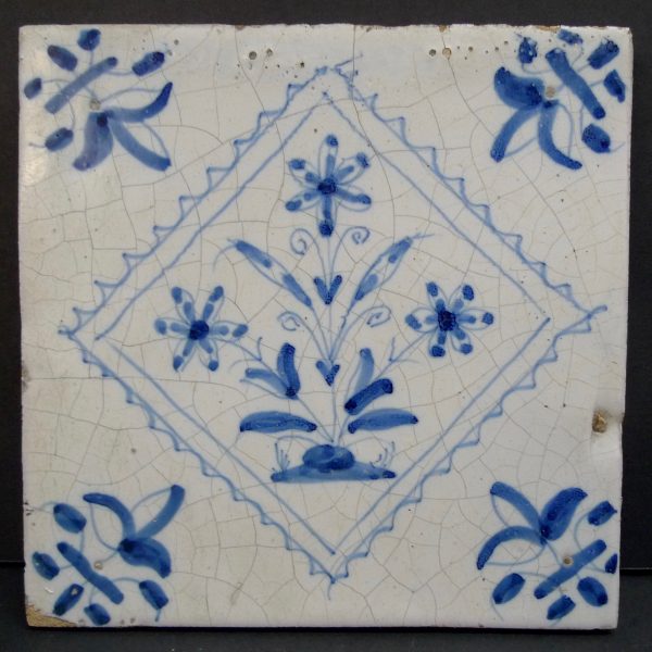 Dutch Antique Floral Tile
