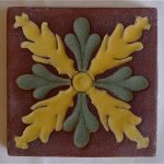 Spanish Pottery & Tile Moorish Foliate Design Tile