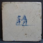 Delft Scenic Tile-Two Men