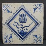 Antique Tulip Tile from Holland
