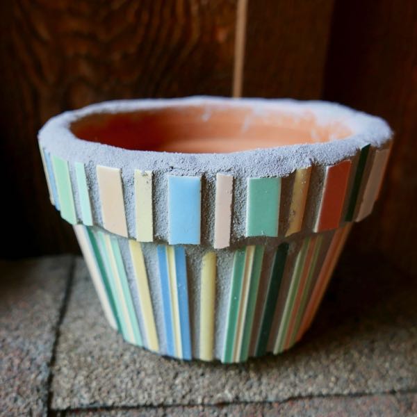 Pastel Pencil Tile Flower Pot