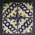 Hand-Painted Mexican Tile Set